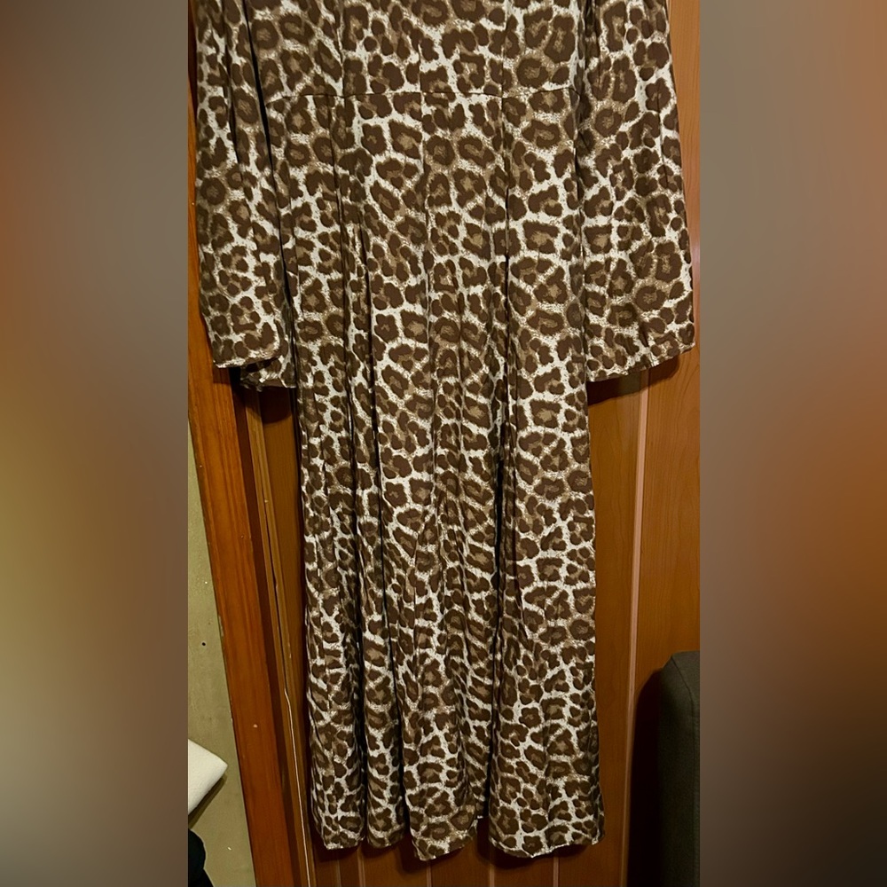 H&M Brown Animal Print Maxi Dress - Picture 10 of 16